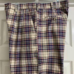 Vintage Hill & Archer Men's Plaid Shorts, Size 34